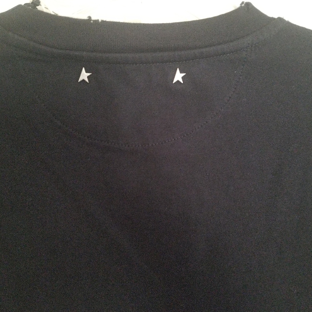 Golden Goose Print Distressed T-Shirt Size M Medium Black - Picture 6 of 10